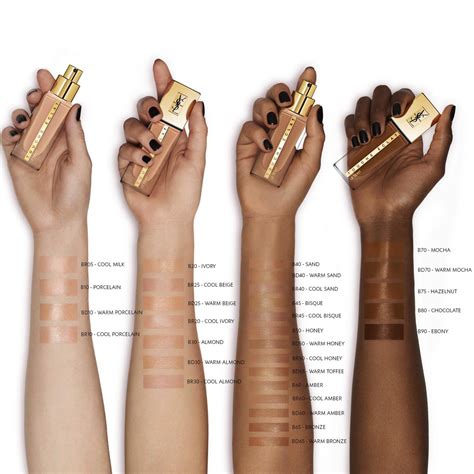 swatch ysl touche eclat foundation shades